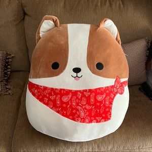 NWT Jumbo Rare Reginald the Corgi with Red Bandana 20” Squishmallow